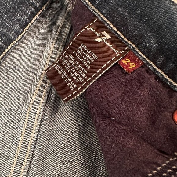 7 For All Mankind Denim Jeans Women Dojo Flared Mid Rise Pants Wide Leg Y2k - Picture 3 of 16